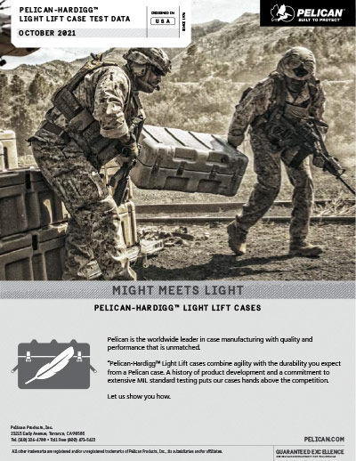 Light Lift Cases Test Data brochure