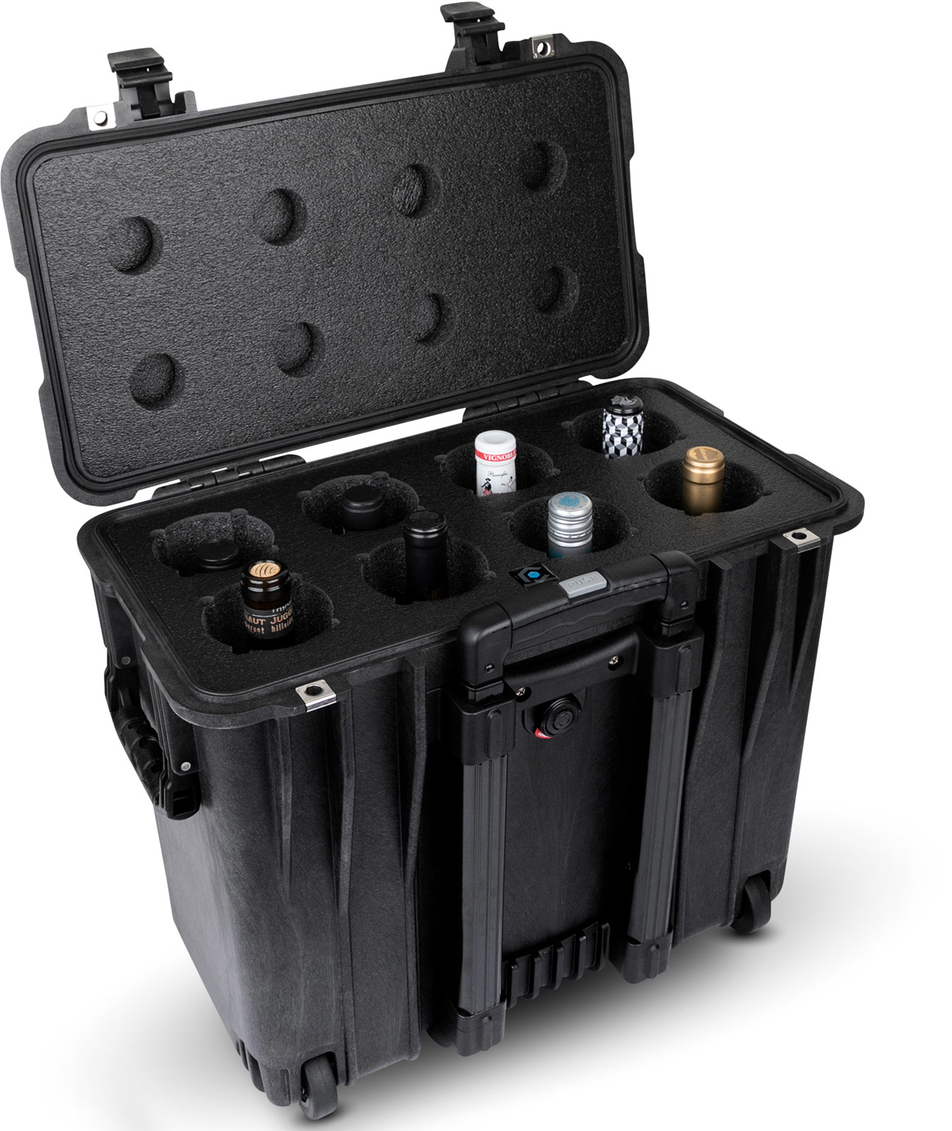 8-Bottle Wine Carrier with Wheels