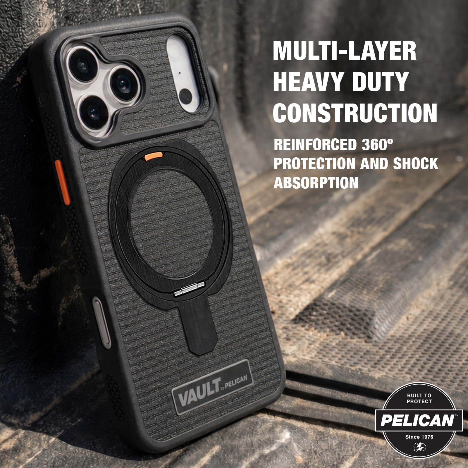 VAULT by pelican 大型防水ケース Vault iPhone 18 Pro Case with MagSafe | Pelican Official Store