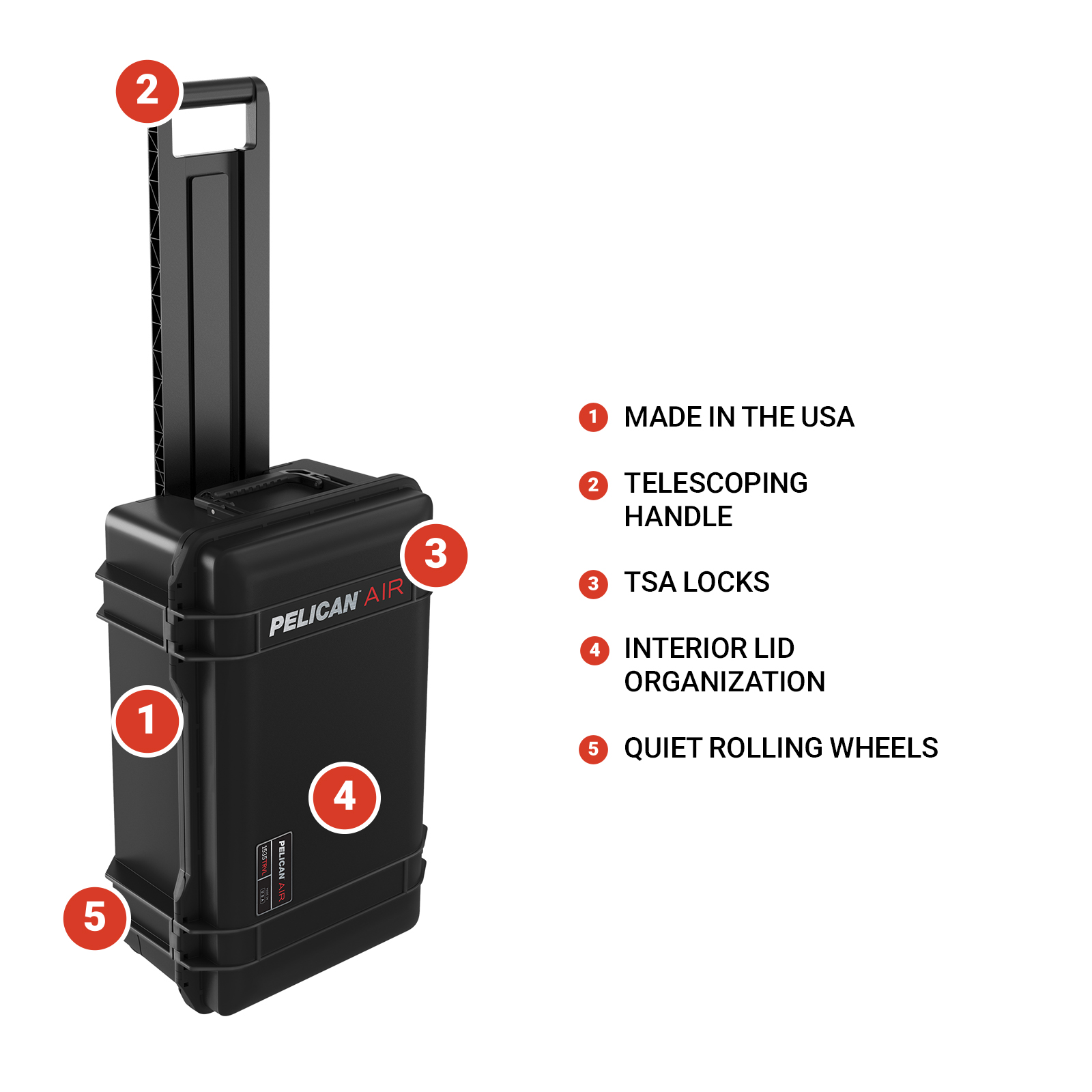1535TRVL Carry-On Air Travel Case | Pelican Official Store